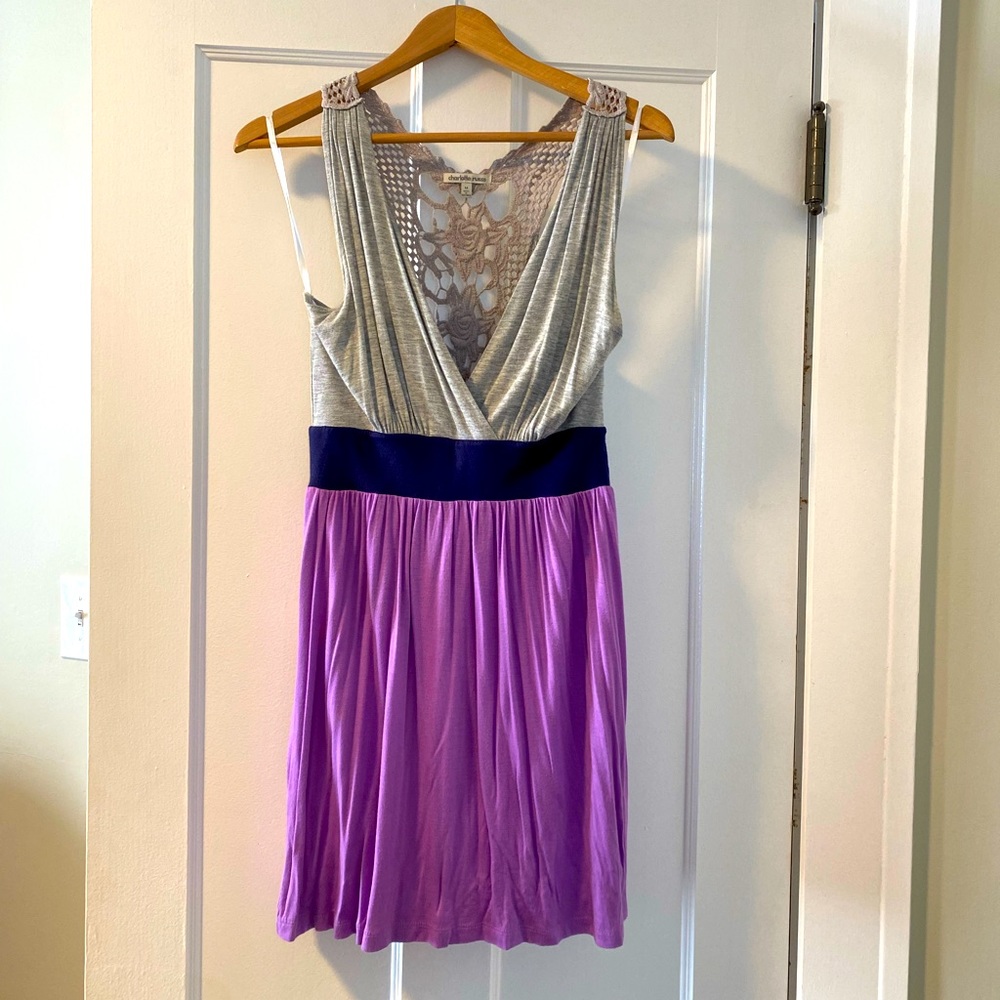 Host Pick 💜 Purple Crochet Back Dress Charlotte Russe